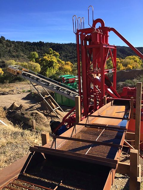 The red jig and sluice plant, close up